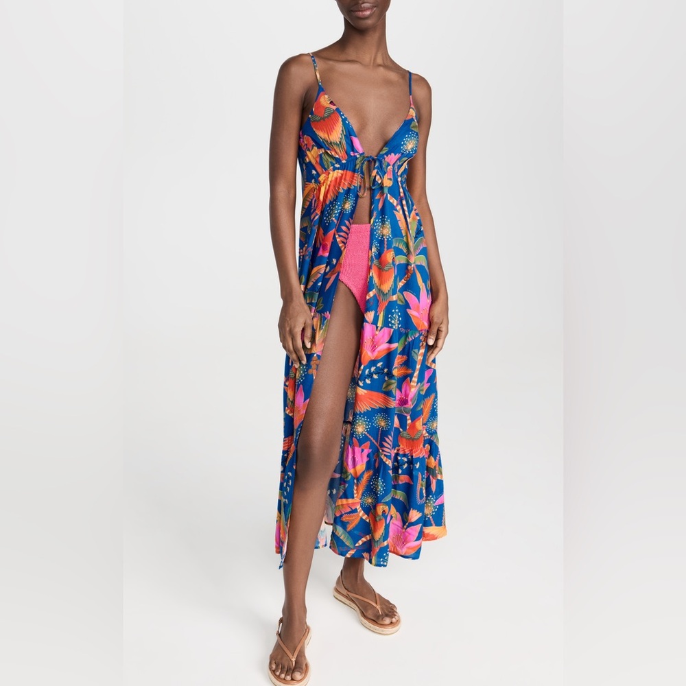 NWT - FARM Rio - Macaw Party Cover Up - Blue - Medium